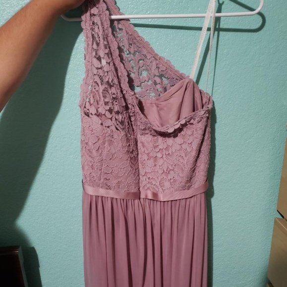 David's bridal one shoulder lace bridesmaids dress - Picture 4 of 6